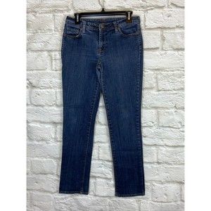 BITTEN Jeans Size 8R Stretchy Jeans Metal Button/Zipper Five Pocket Straight Leg